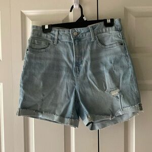 George women’s  10 Jean shorts cuffed distressed light wash
